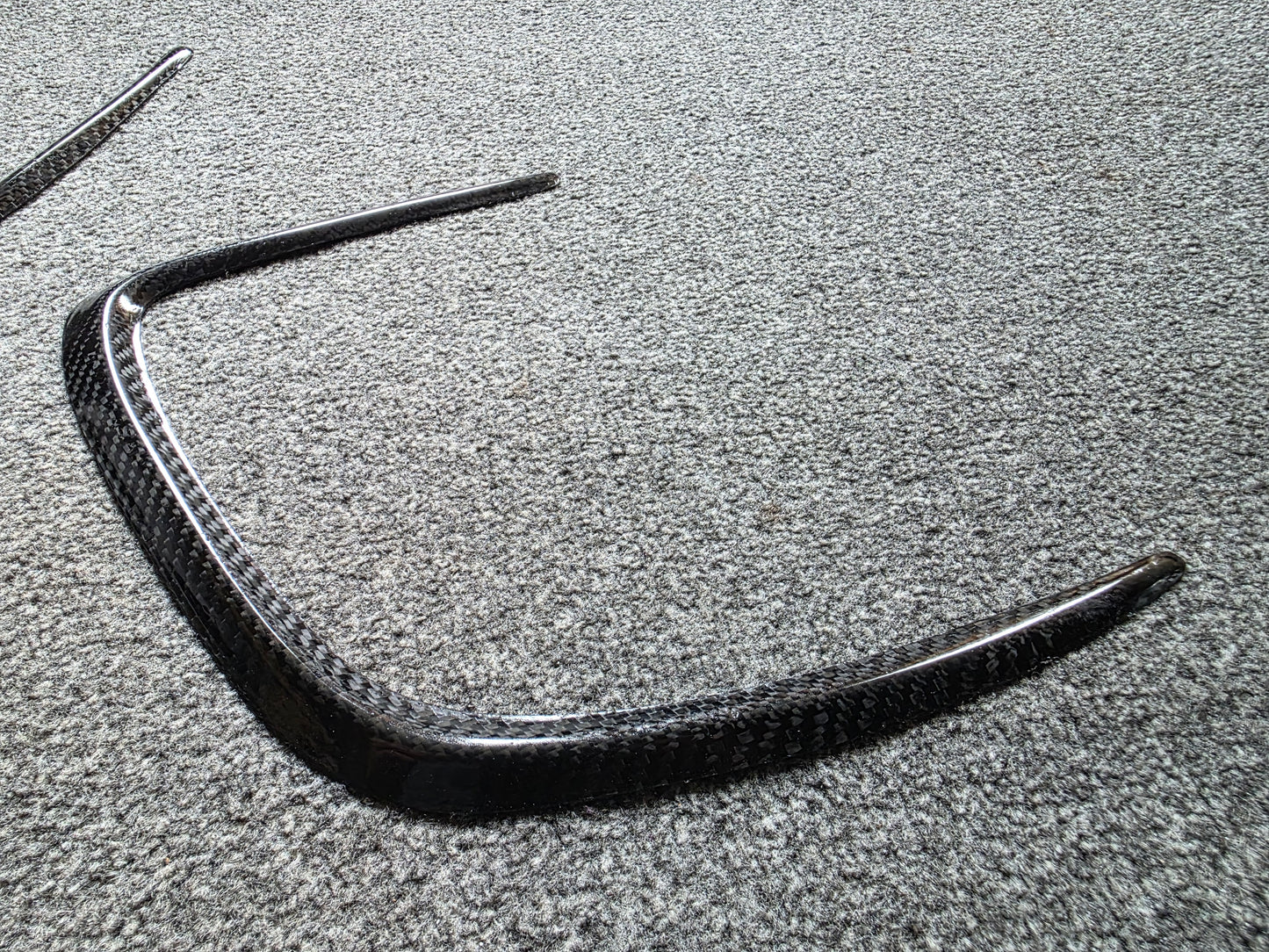 Dry carbon fiber G80 hood skirts / bonnet skirts.