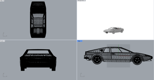 1:6 scale unpainted Lotus Esprit