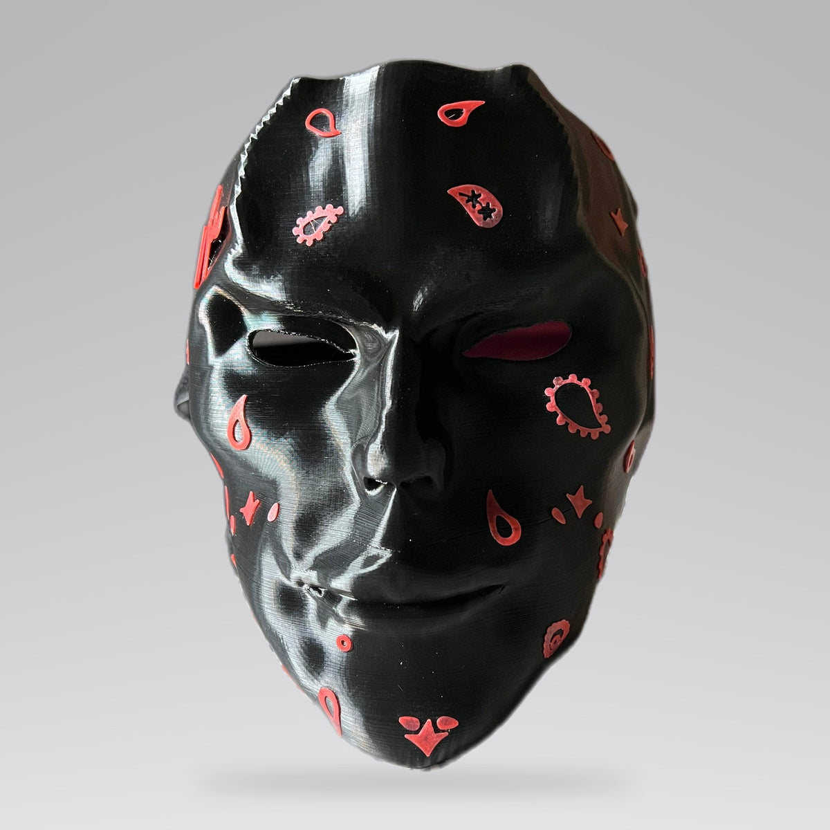 Split Black and White Perforated Mask