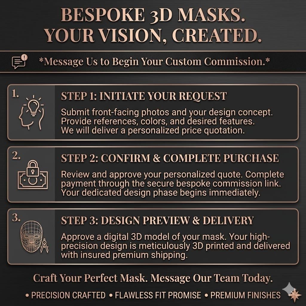high definition 3d printed mask design with a custom-made hoodie