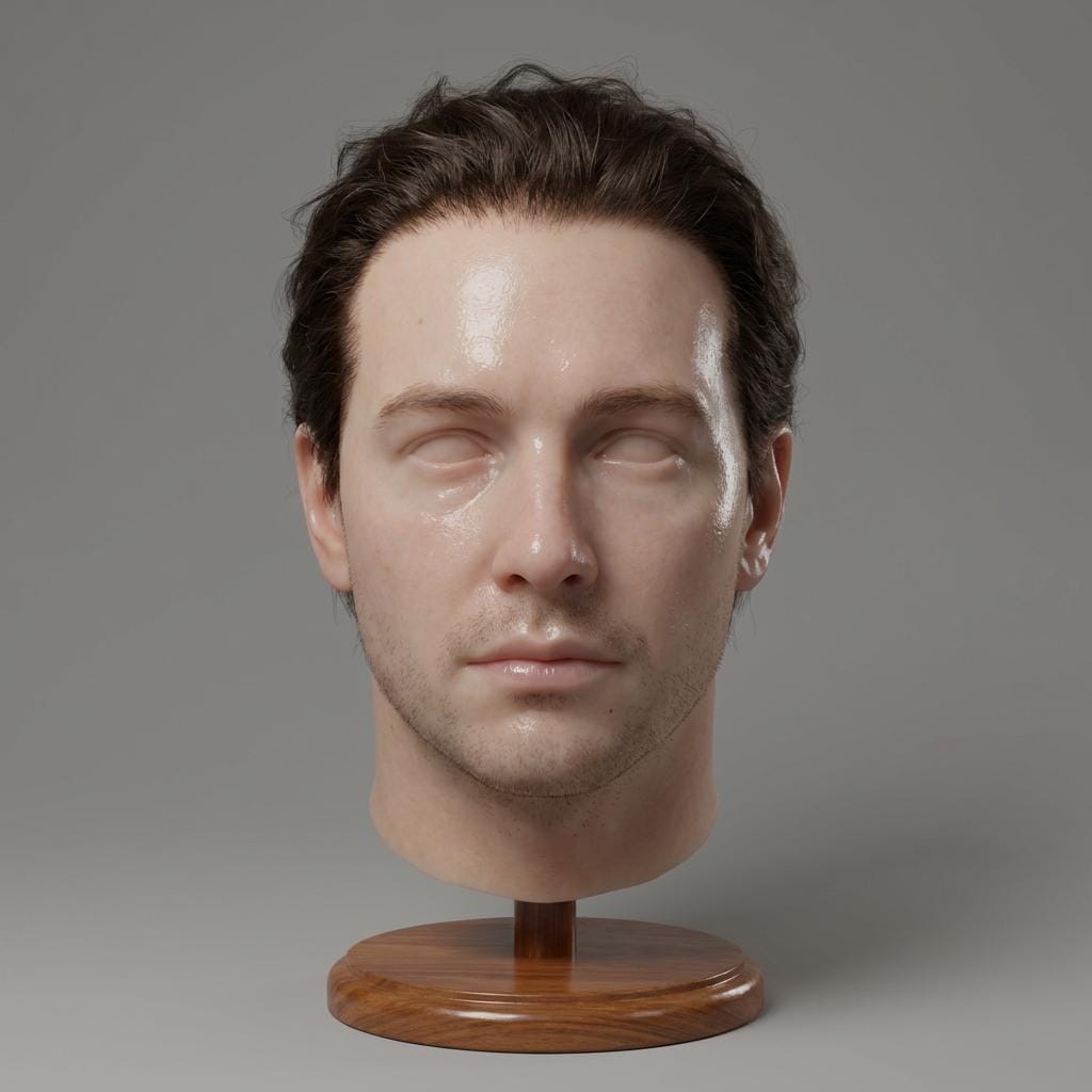 Custom realistic silicone mask - personalized full head mask, human likeness, monster, or character, handmade SFX cosplay