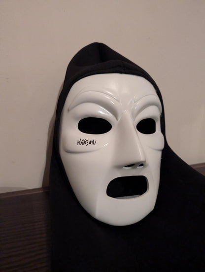 3D Printed Mask with Integrated Hoodie, Custom Design Available