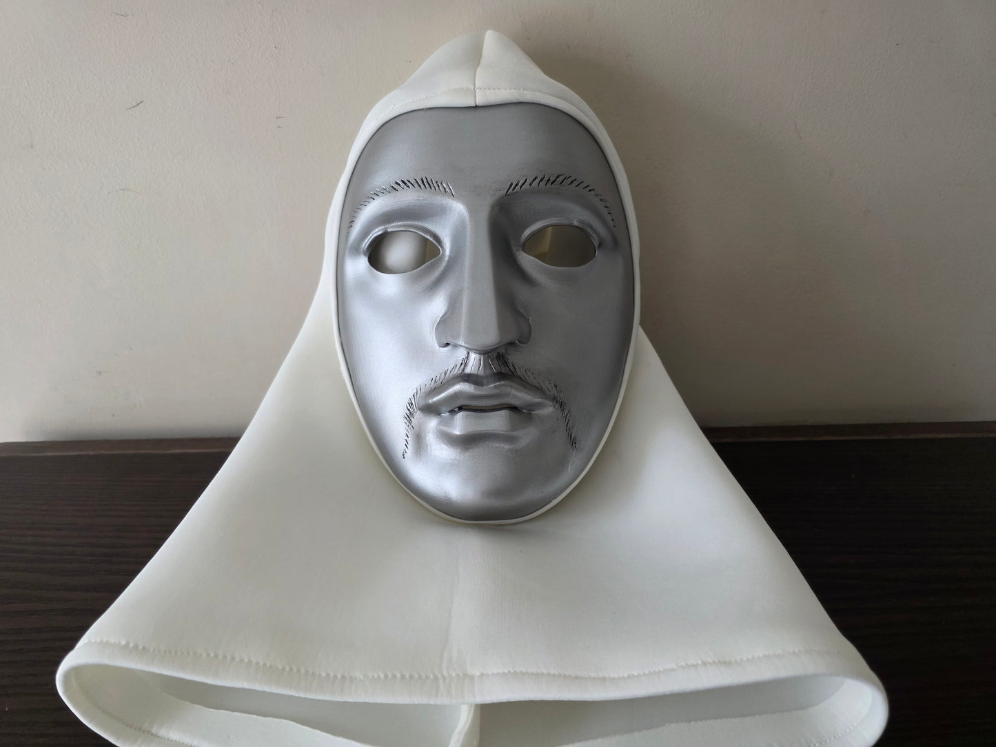 king baldwin mask with hoodie