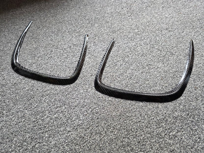 Dry carbon fiber G80 hood skirts / bonnet skirts.