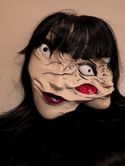 3d printed art masks. Inspired by Junji Ito Uzumaki
