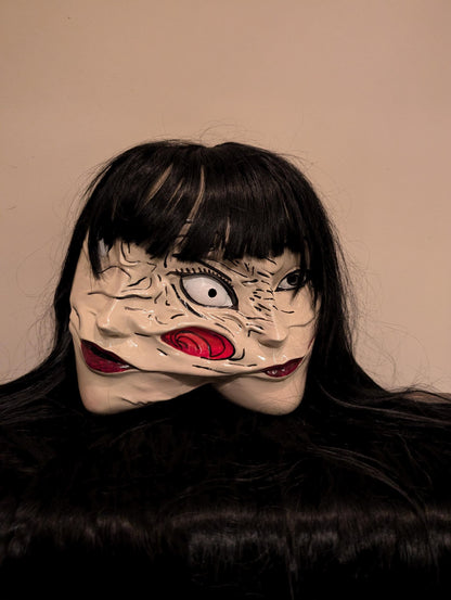 3d printed art masks. Inspired by Junji Ito Uzumaki