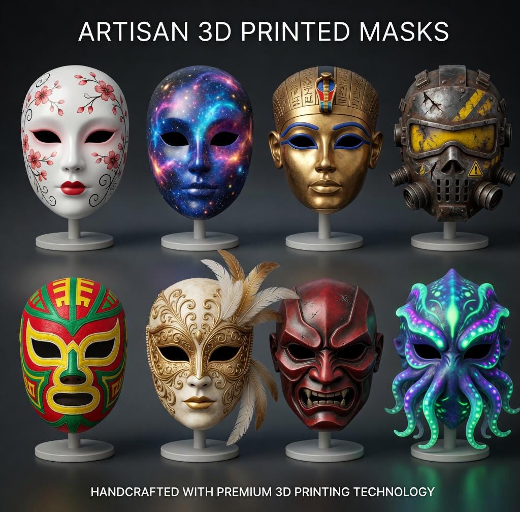 Designed masks (any character).