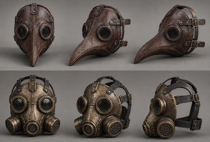 Steampunk inspired 3d printed helmet new 3d design mask.