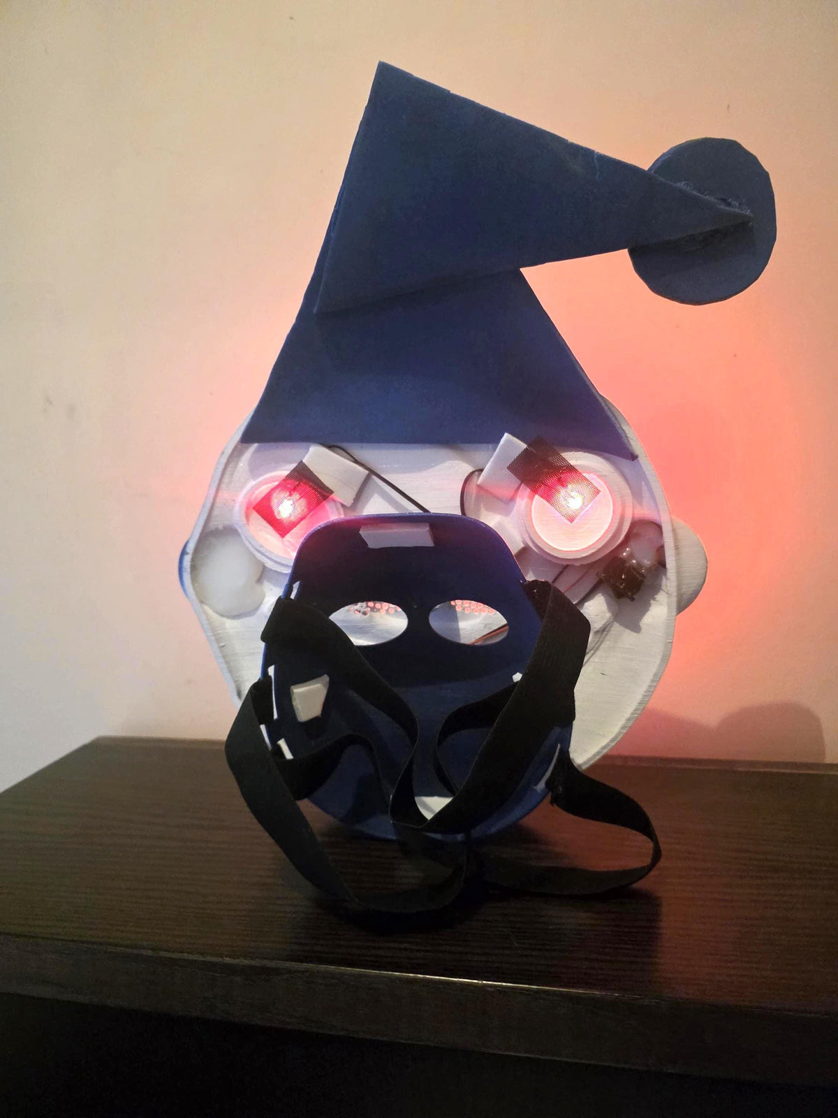3D Printed Rotative Sundrop/Moondrop FNAF Mask with Eye Lights