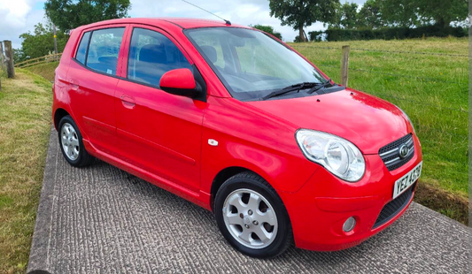 3d printed miniature car painted (Kia Picanto 2009 red)