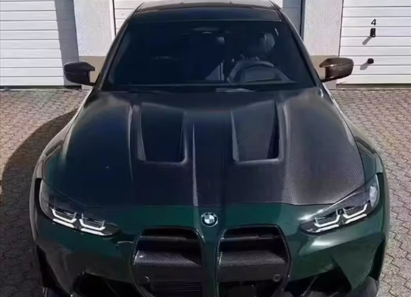 Dry carbon fiber G80 hood / bonnet .