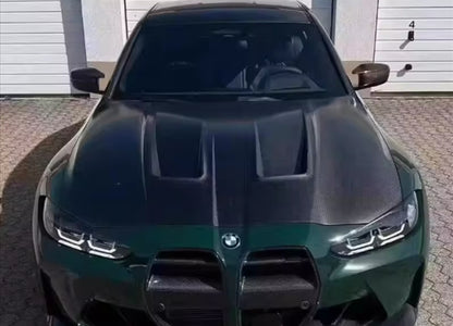 Dry carbon fiber G80 hood / bonnet .