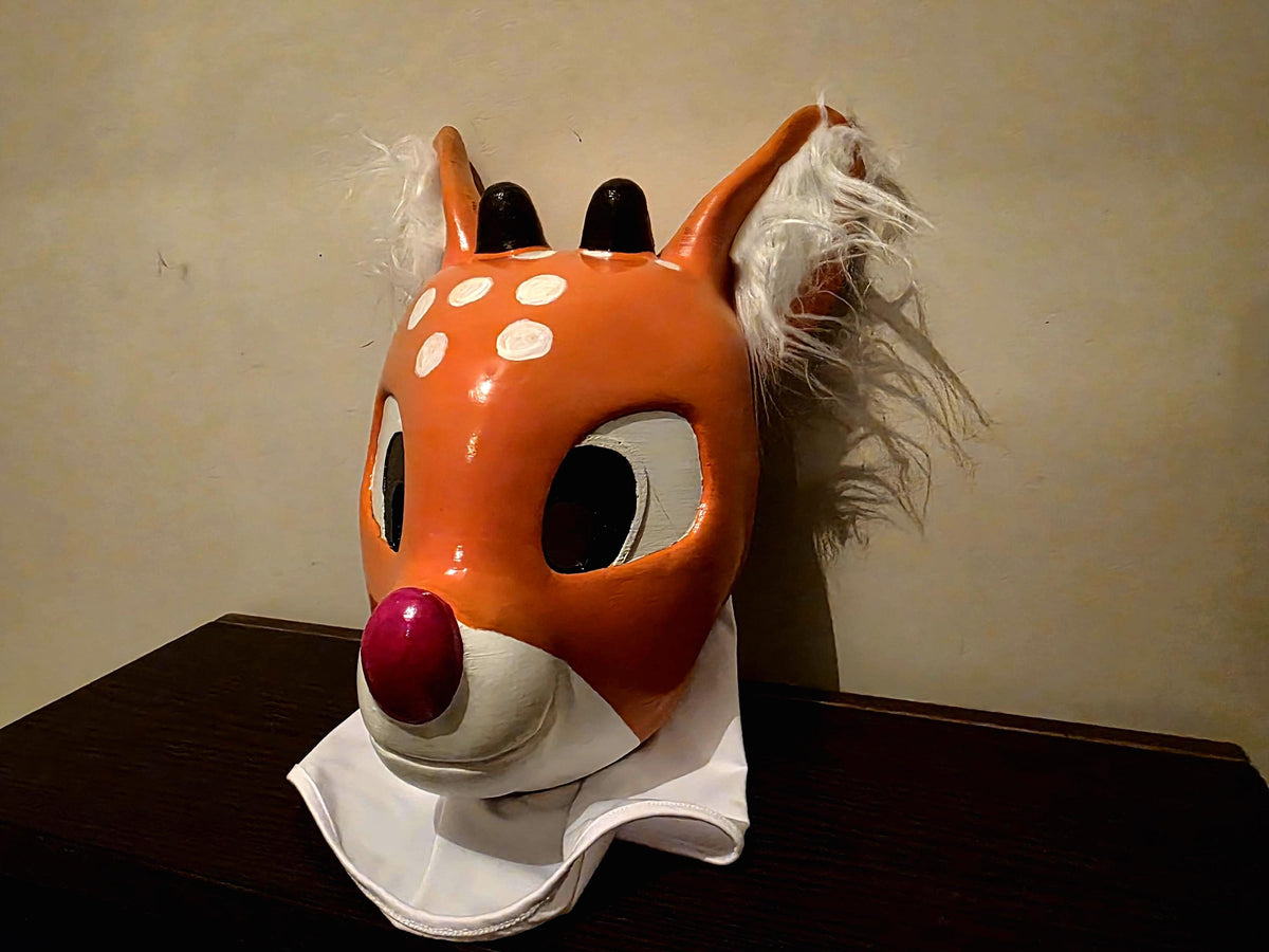 Custom 3D Resin Printed Reindeer Mask: Multiple Colors Available