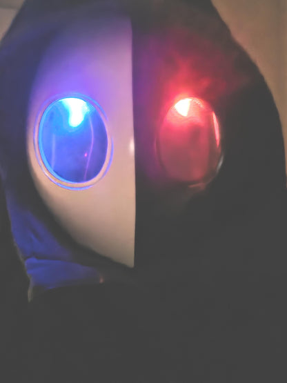 3D Printed Mask with Integrated Hoodie, Custom Design Available
