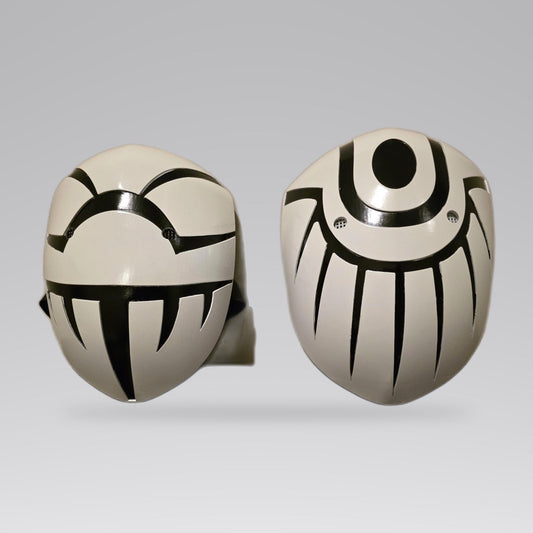 White Tribal Stripe Mask – Custom Design