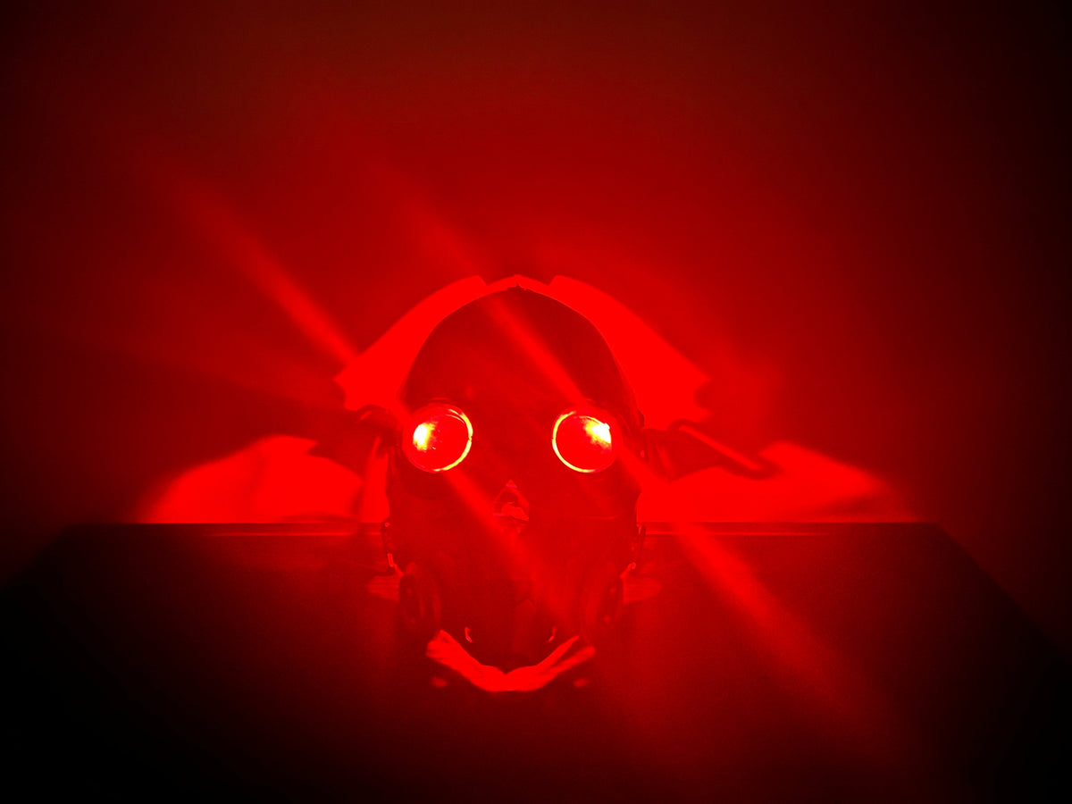 Resin printed Death Gun mask inspired from the SAO anime .