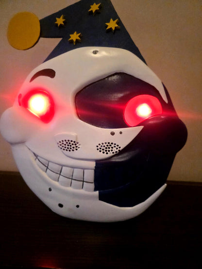 3D Printed Rotative Sundrop/Moondrop FNAF Mask with Eye Lights