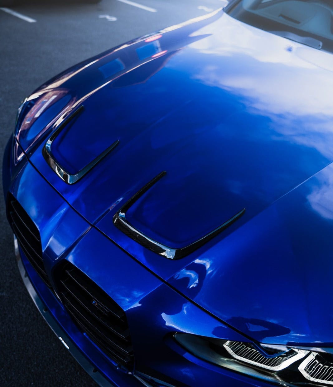 NEW DESIGN Custom BMW M3-M4 front hood Skirts